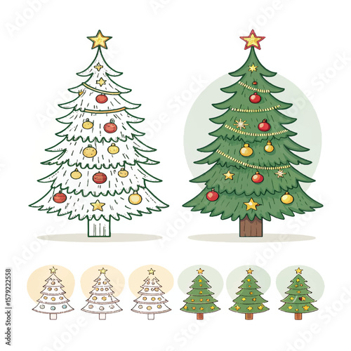 christmas tree isolated on white