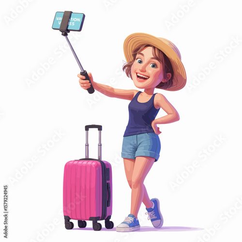 Vacation selfie logo