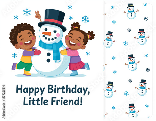 Happy Birthday, Little Friend! (Snowman)