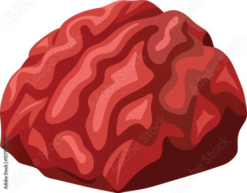Abstract Red Meat Texture,  Marbled Beef Illustration, Food Graphic Design Element