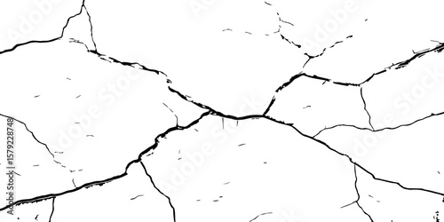 Cracked Earth, Telling a Story of How Nature’s Wrath Has Sculpted a Withered and Worn Terrain Over Centuries-Where Time and Erosion Meet: The Raw and Grunge-Textured Landscape of Dry
