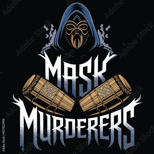 Mask Murderers Horror Killer T-shirt Design