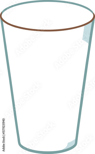 Simple Illustration of a Tall Glass, Perfect for Menu Designs and Beverage-Related Projects