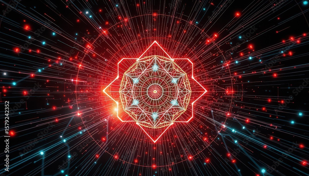 Obraz premium AI Futuristic Technology Circuit Background