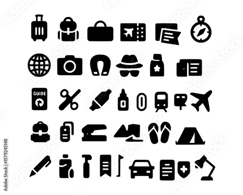 Travel Icons A Comprehensive Collection of Trip Planning Symbols