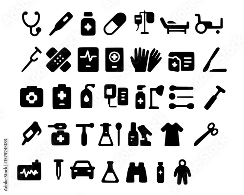 Medical Icons A Comprehensive Set of Healthcare Symbols