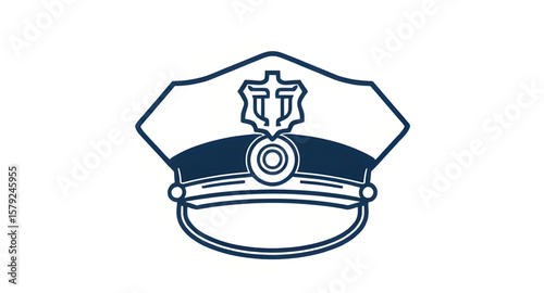 policeman hat, police hat vector, police headgear, law enforcement cap, police officer hat, police symbol, police badge cap, police uniform hat, policeman cap icon, security cap, police hat silhouette