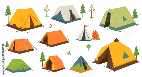 Outdoor adventure icons, Campfire icon, Tent icon, Backpack icon, Hiking boot icon, Camping gear vector, Compass icon, Map icon, Lantern icon, Sleeping bag icon, Hiking trail icon, Camp stove icon, Wa
