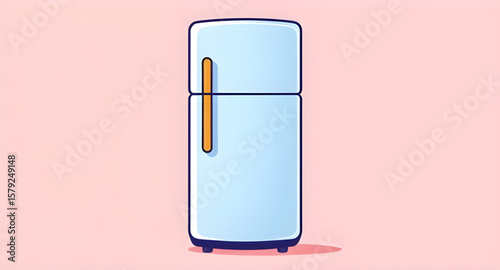  Fridge icon, Kitchen refrigerator, Modern fridge, Two-door refrigerator, Double door fridge, Refrigerator vector, Appliance illustration, Fridge isolated, Refrigerator on white background, Home appli