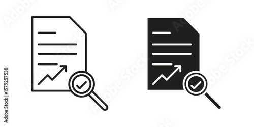 Auditors icon outline and solid vector sign, linear pictograms