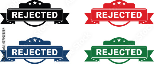 rejected rubber stamp set, different color rubber stamp