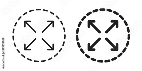 Compact size icon outline and solid vector sign, linear pictograms