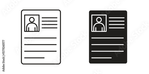 Criminal record icon outline and solid vector sign, linear pictograms