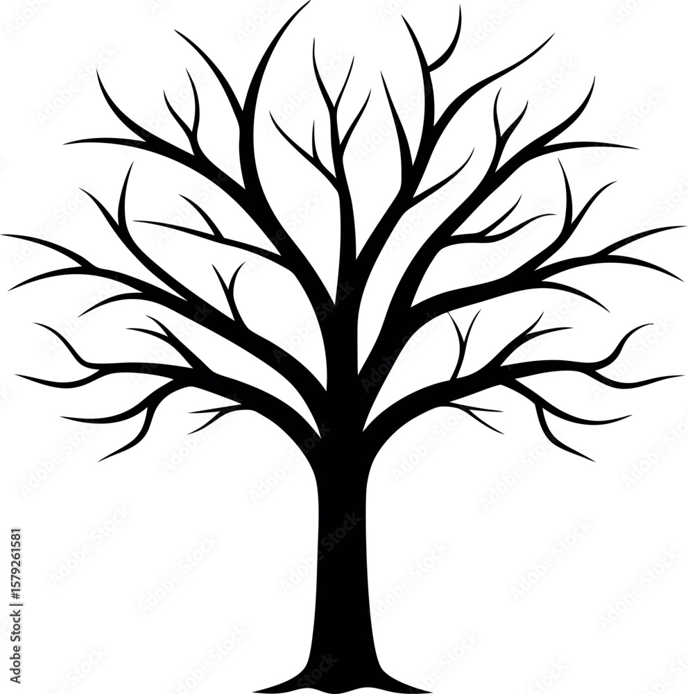 Obraz premium tree silhouette vector