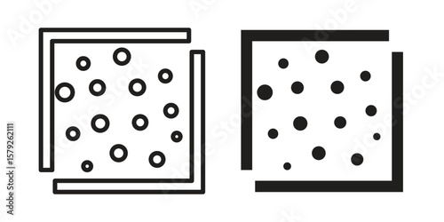 Heat Map icon outline and solid vector sign, linear pictograms
