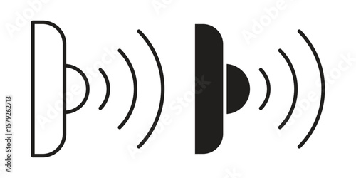 Infrared icon outline and solid vector sign, linear pictograms