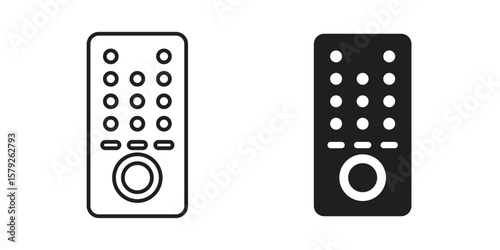 Intercom icon outline and solid vector sign, linear pictograms