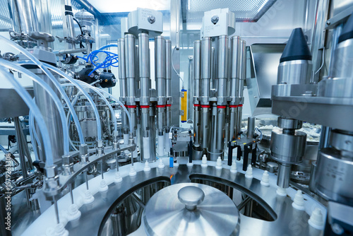 eye drop manufacturing line. eye drop manufacturing. Ophthalmic drops solution, eye ear drop making process in factory. eye drop pharmaceutical large machine. large machine. medicine making factory. 
