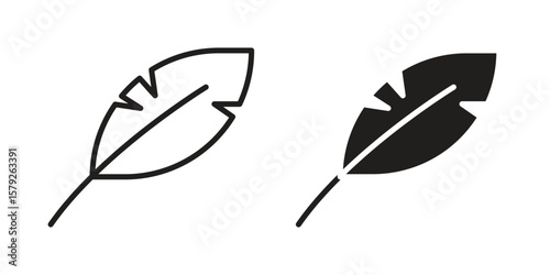 Light weight icon outline and solid vector sign, linear pictograms