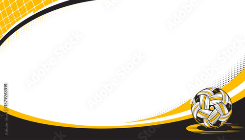 Sepak Takraw ball background design with empty space for text. Sport concept
