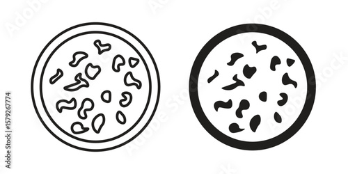Thalassaemia icon outline and solid vector sign, linear pictograms