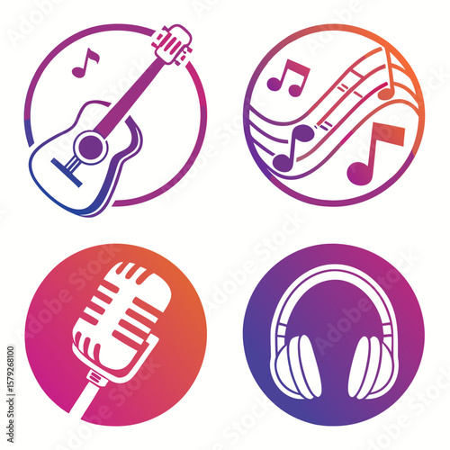 set of musical instruments