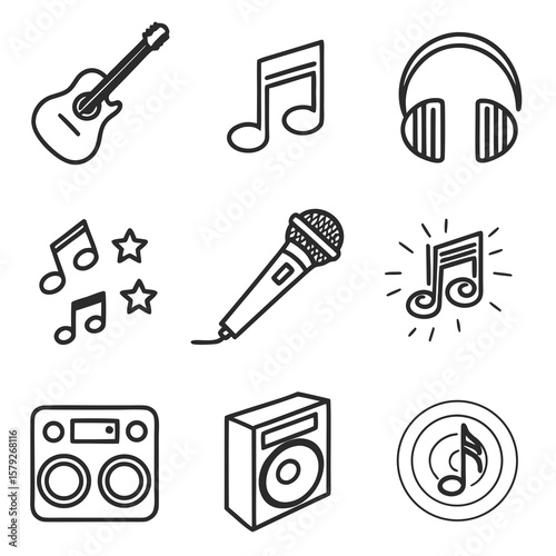 set of musical instruments