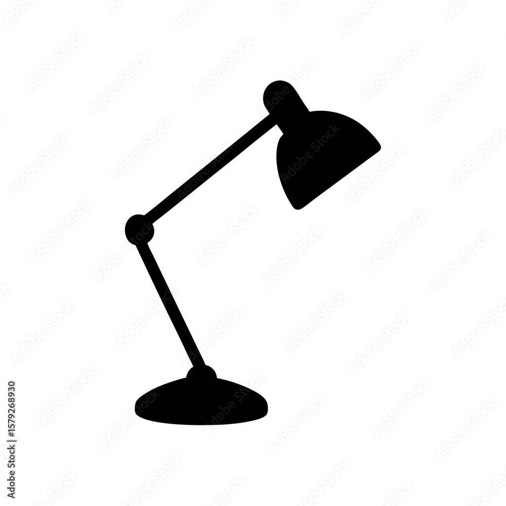 Minimalist Desk Lamp Silhouette Vector Art for Home Office Minimalist Desk Lamp Silhouette Vector Art for Home Office