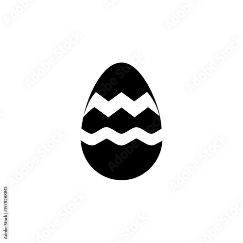 Minimalist Easter Egg Outline Silhouette Vector Art for Design