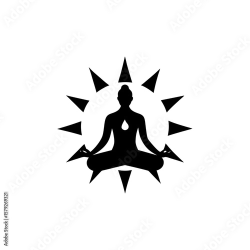 Modern Abstract Spiritual Shape Silhouette Vector Graphic Design