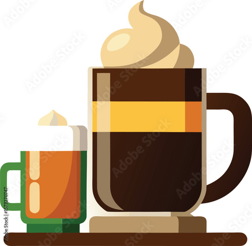 Indulge in Delicious Coffee Drinks: A Whipped Cream Delight in Two Sizes, Perfect for Cozy...