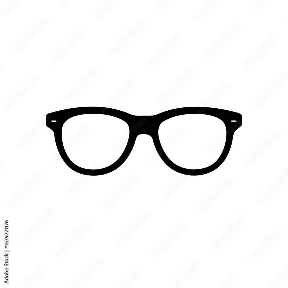 Fototapeta premium Retro Eyeglasses Vector Clipart on White Background Fashion Design