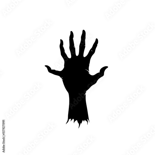 Spooky Scribble Effect Creepy Hand Vector Clipart Halloween Horror Art