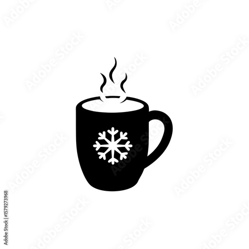 Vibrant Hot Cocoa Mug Vector Clipart for Cozy Winter Drinks