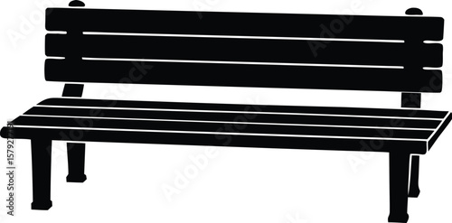 rustic seat bench vector illustration