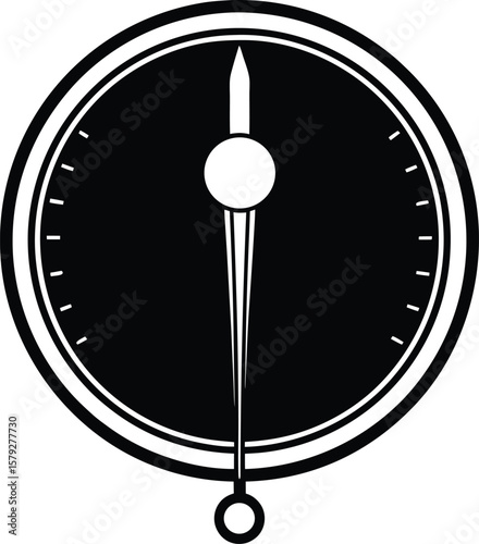 barometer needle on white background.eps