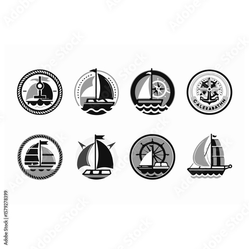 "Sailing Boats Set"