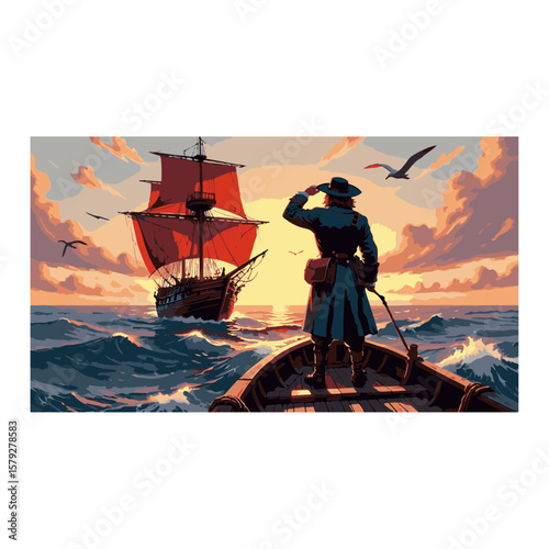 "Sailing Boats Set"