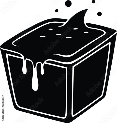 clarified butter on white background.eps