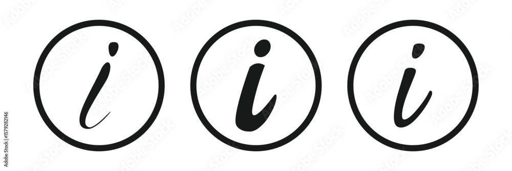 Fototapeta premium Info icons set. Information icon on isolated on white background. Black info button. Info symbol.
