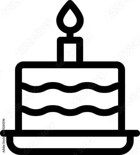 Celebrate birthday with delicious cake vector icon illustration for party and celebration design