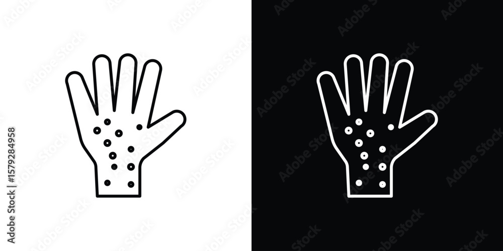 Obraz premium Rash hand icon vector for web, computer and mobile app