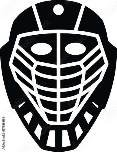 goalie mask on white background.eps