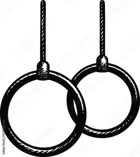 gymnastics ring on white background.eps