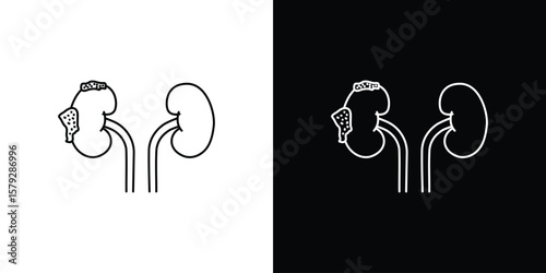 Tableau sur toile Kidney disease icon vector for web, computer and mobile app