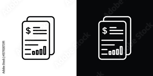 Bild auf Leinwand Income statement icon vector for web, computer and mobile app