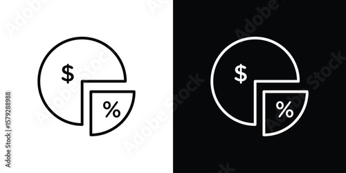 Slika na platnu Dividend yield icon vector for web, computer and mobile app