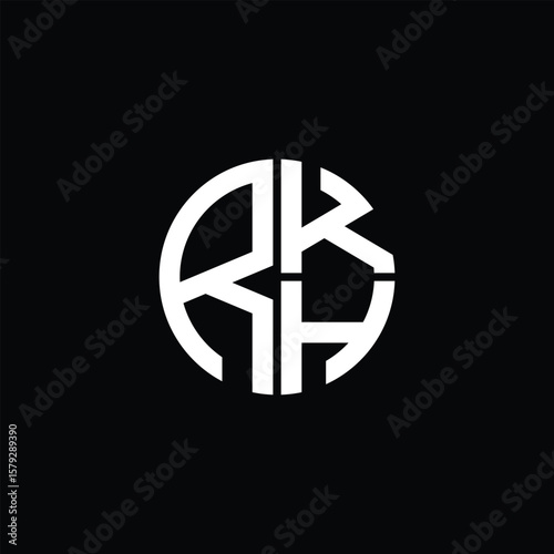 Free Download RKH logo RKH icon RKH monogram RKH letter minimalist Circle flat Unique modern abstract logo design. - GFXLoad