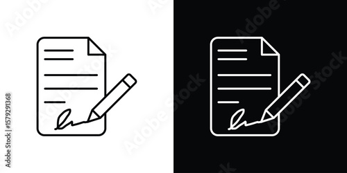 Fotografie Agreement icon vector for web, computer and mobile app
