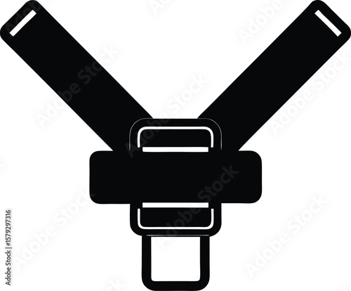 seatbelt buckle component on white background.eps